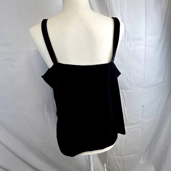 Old Navy Cami top size Large women's sleeveless velvet black shirt blouse - Picture 4 of 9